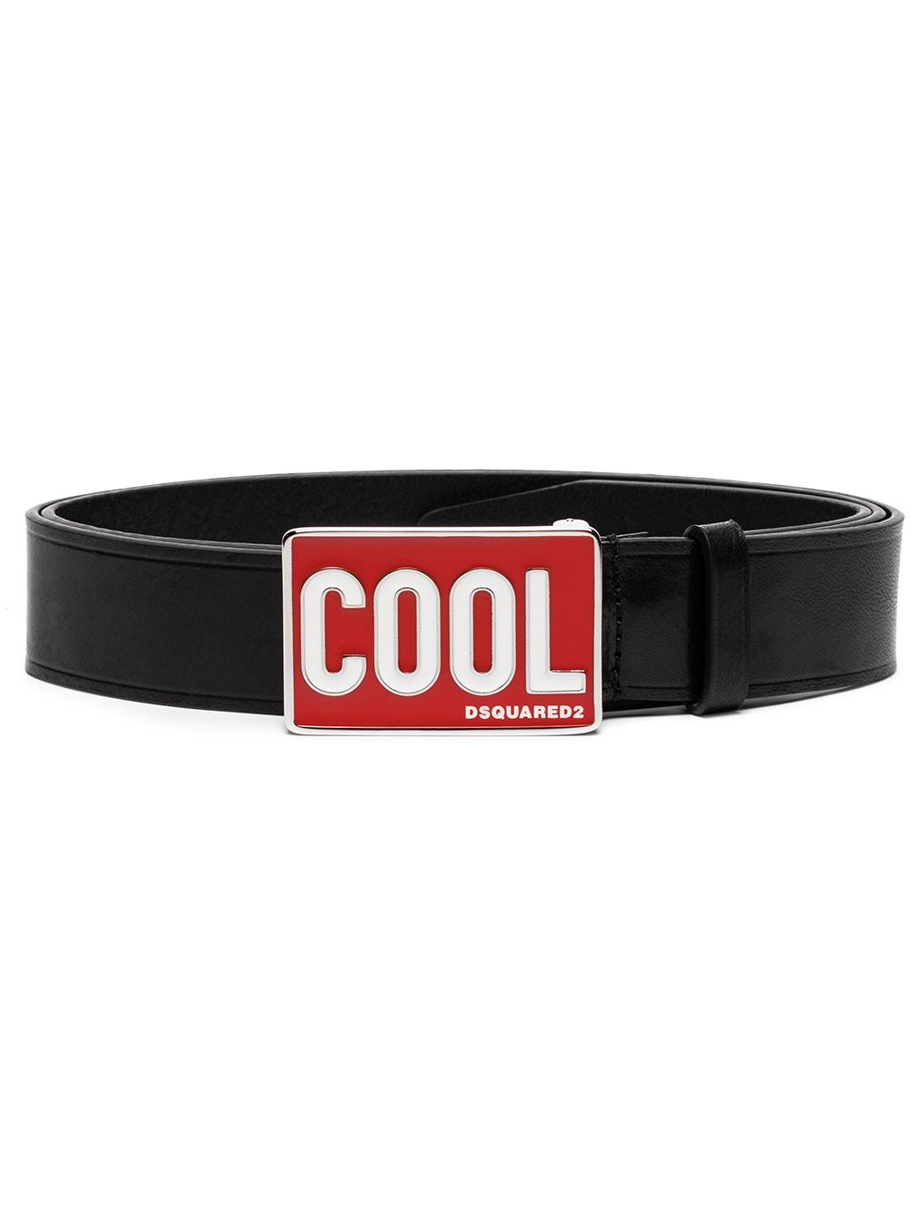 Cool-plaque leather belt - 1