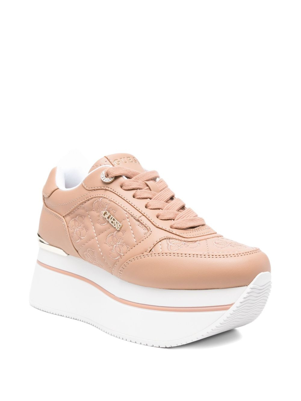 logo-plaque platform sneakers - 2