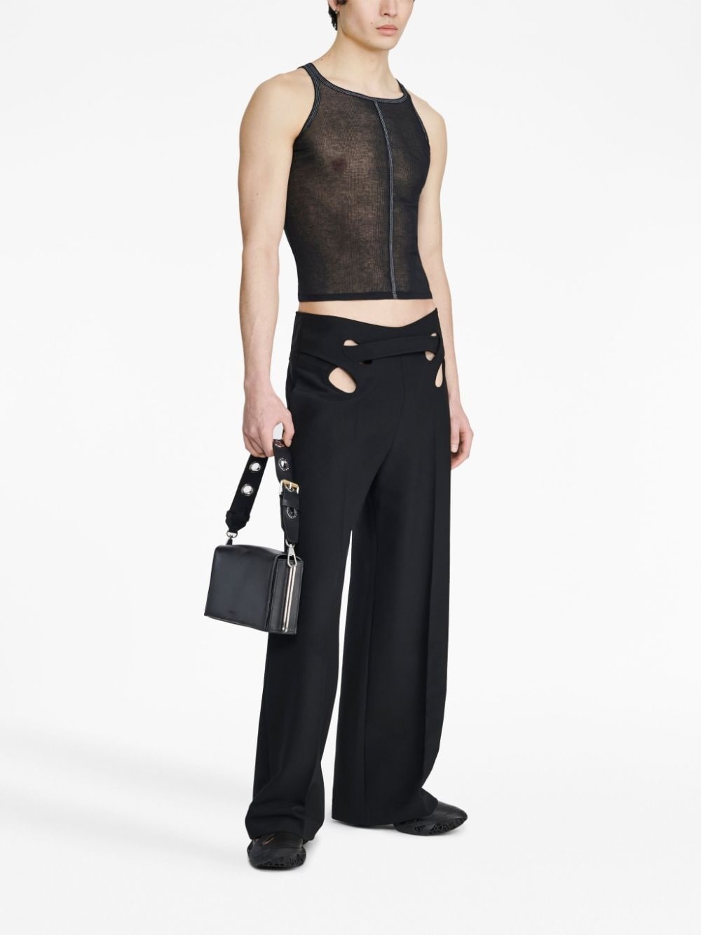 Interloop cut-out tailored trousers - 3