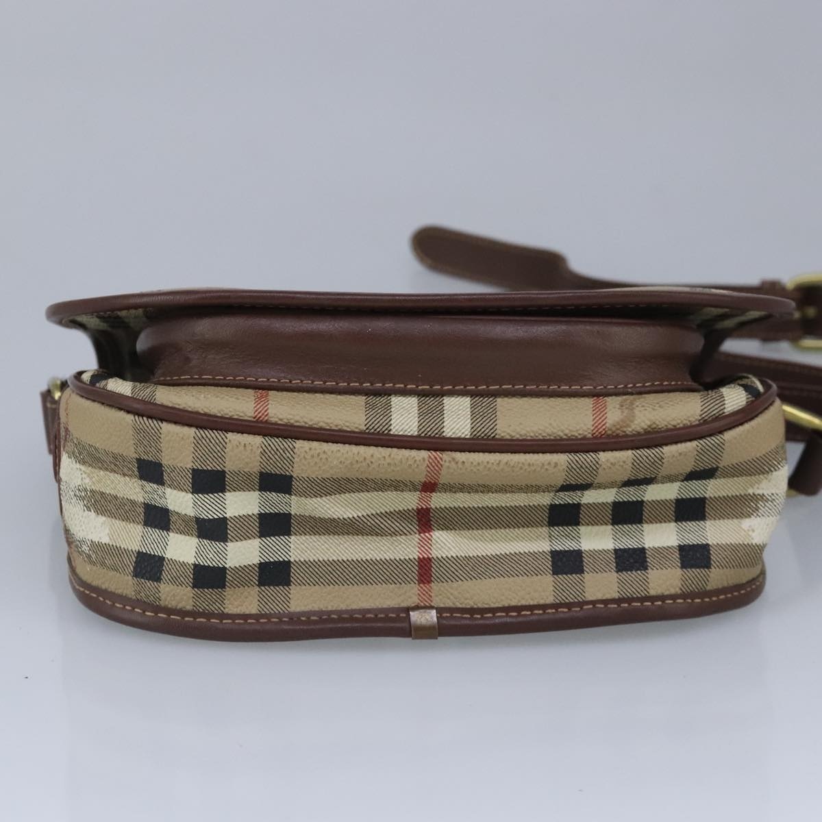 Burberry Nova Check Shoulder Bag Leather Beige - 5
