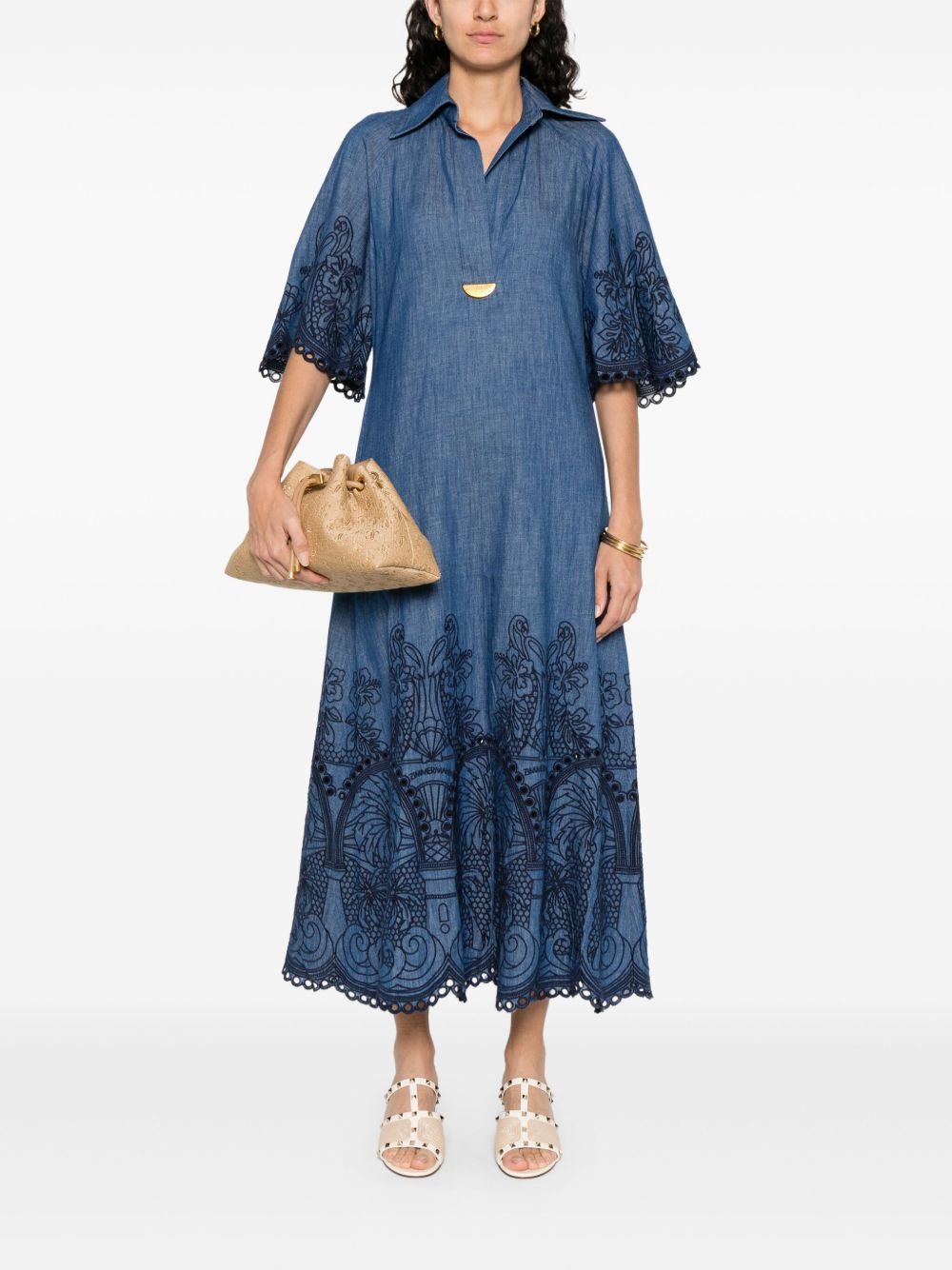 Zimmermann denim embroidered Dress - 2
