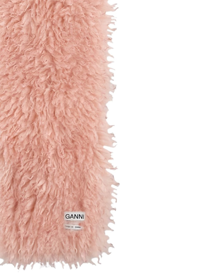 GANNI fluffy-texture scarf outlook