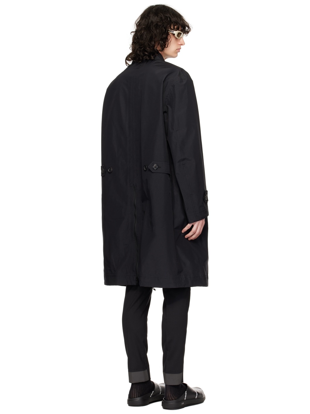 Black Print Coat - 3