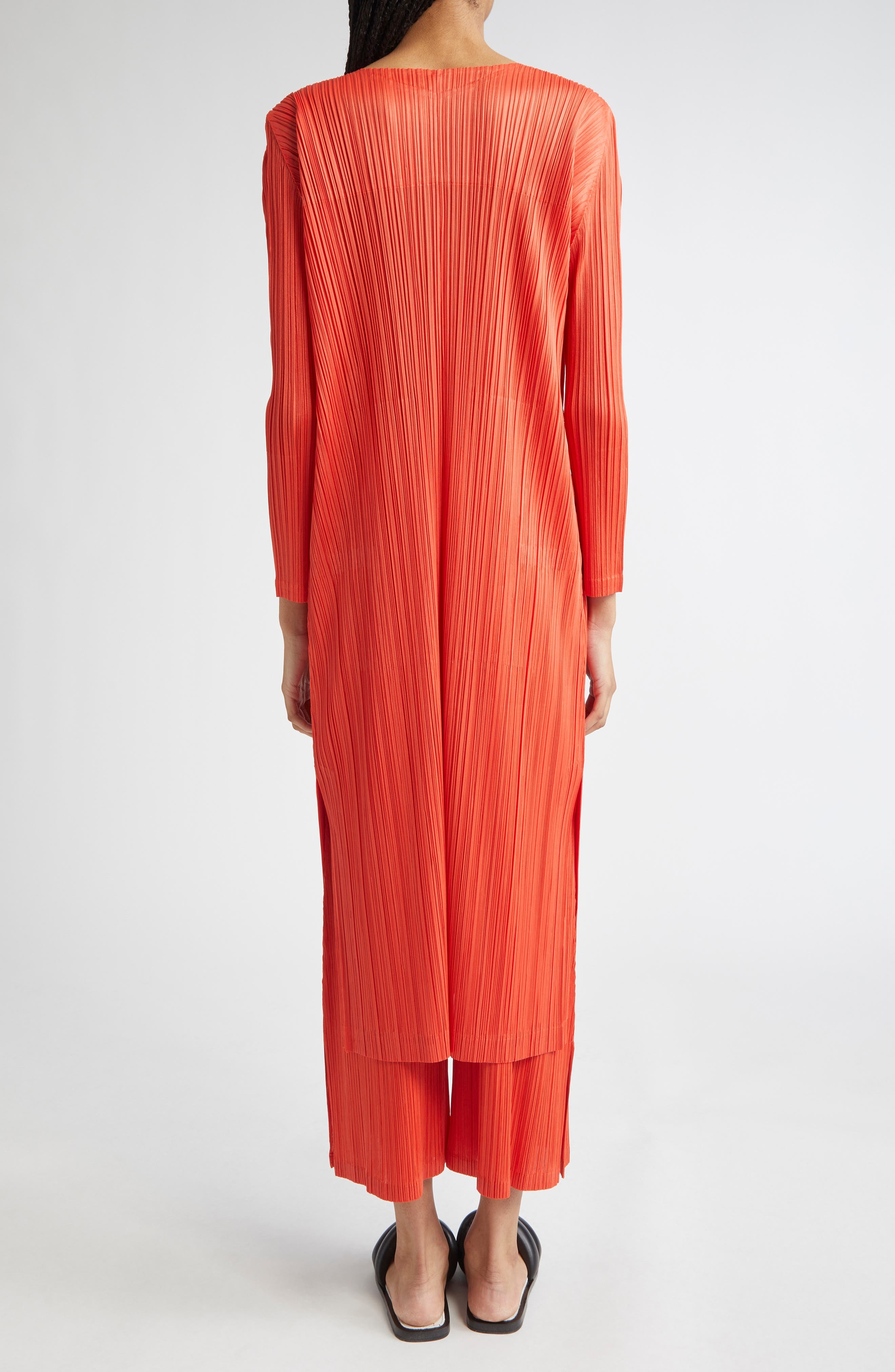 Pleats Please Issey Miyake Monthly Colors February Pleated Cardigan in Red at Nordstrom - 3