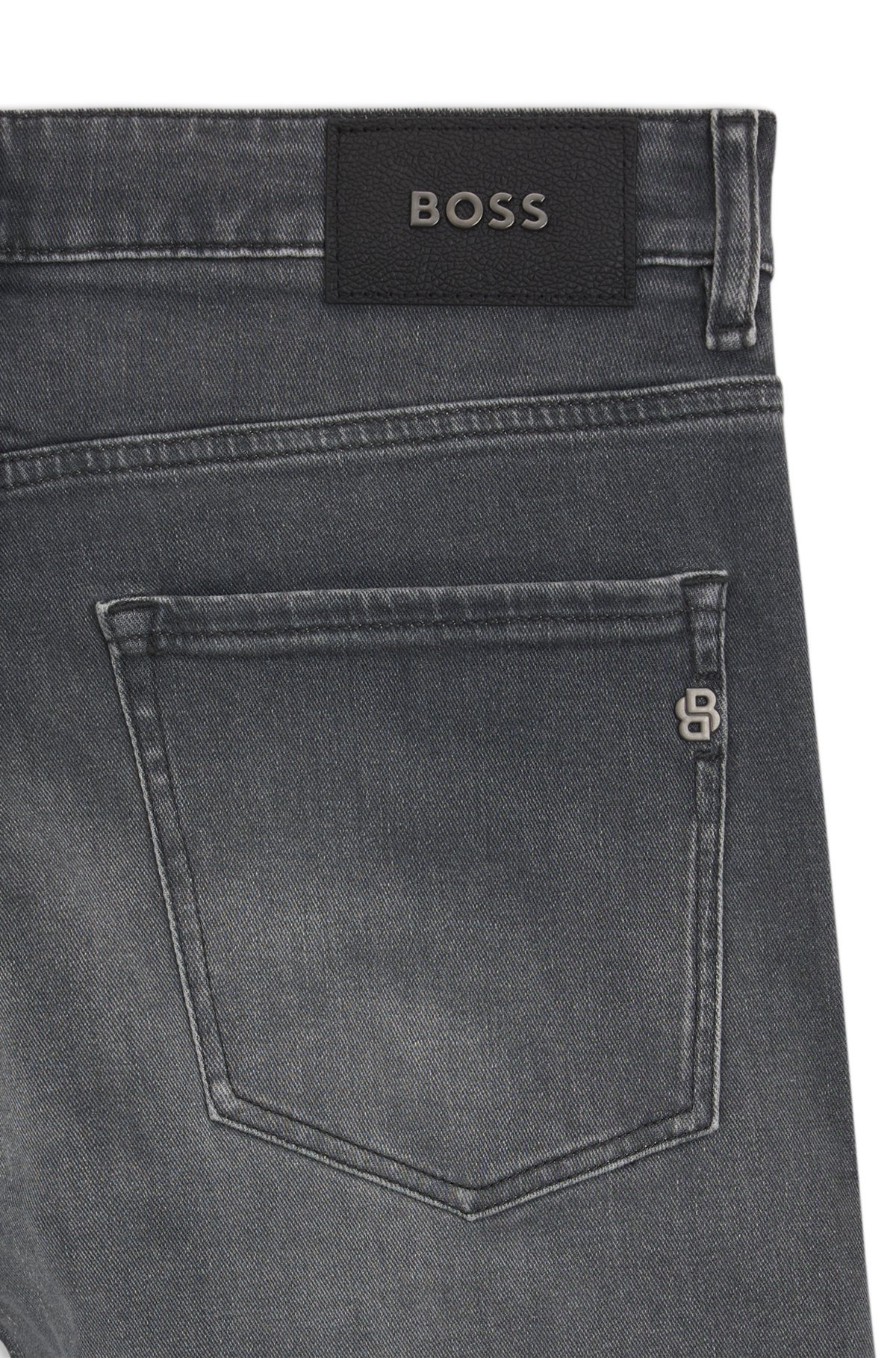 DELAWARE SLIM-FIT JEANS IN GRAY STRETCH DENIM - 6