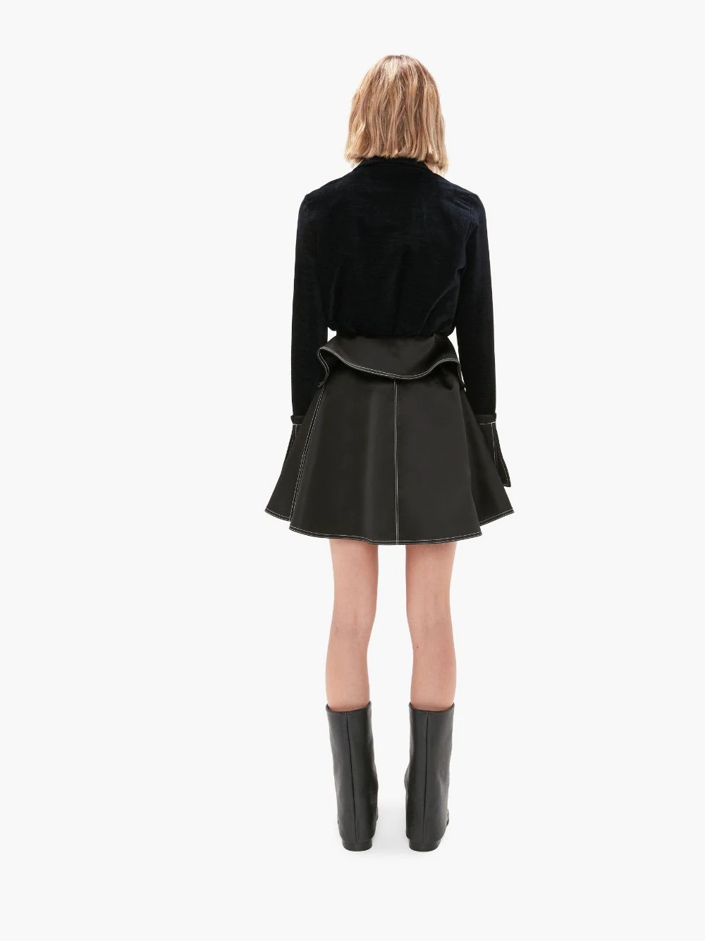 FOLDOVER WAIST MINI SKIRT - 4