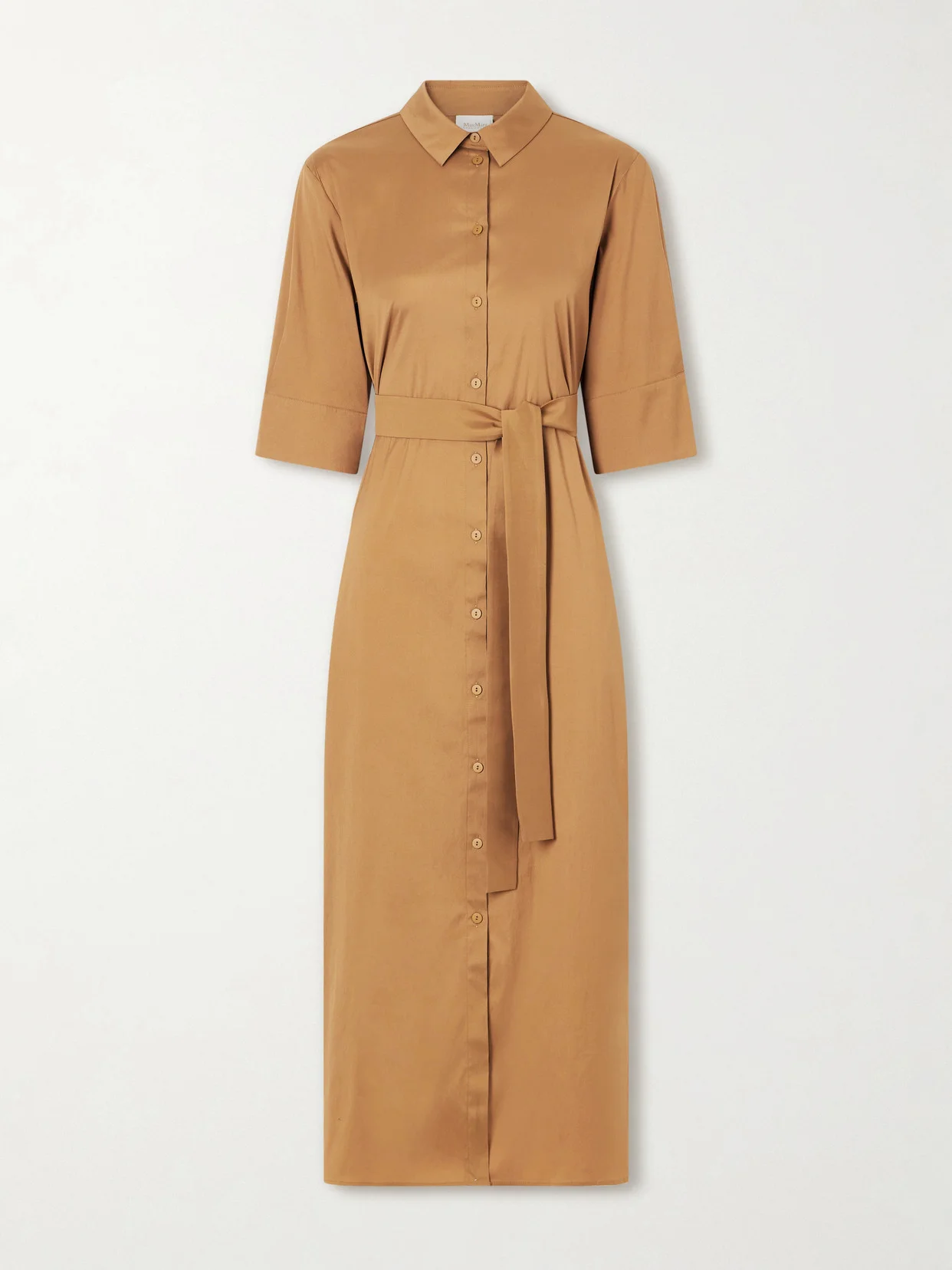 Cotton-blend Poplin Midi Dress - 1