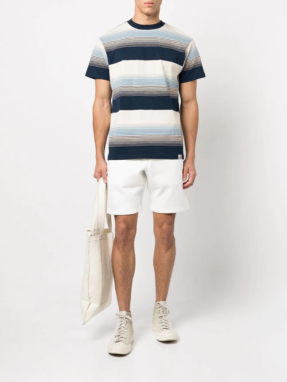 striped short-sleeved T-shirt - 2