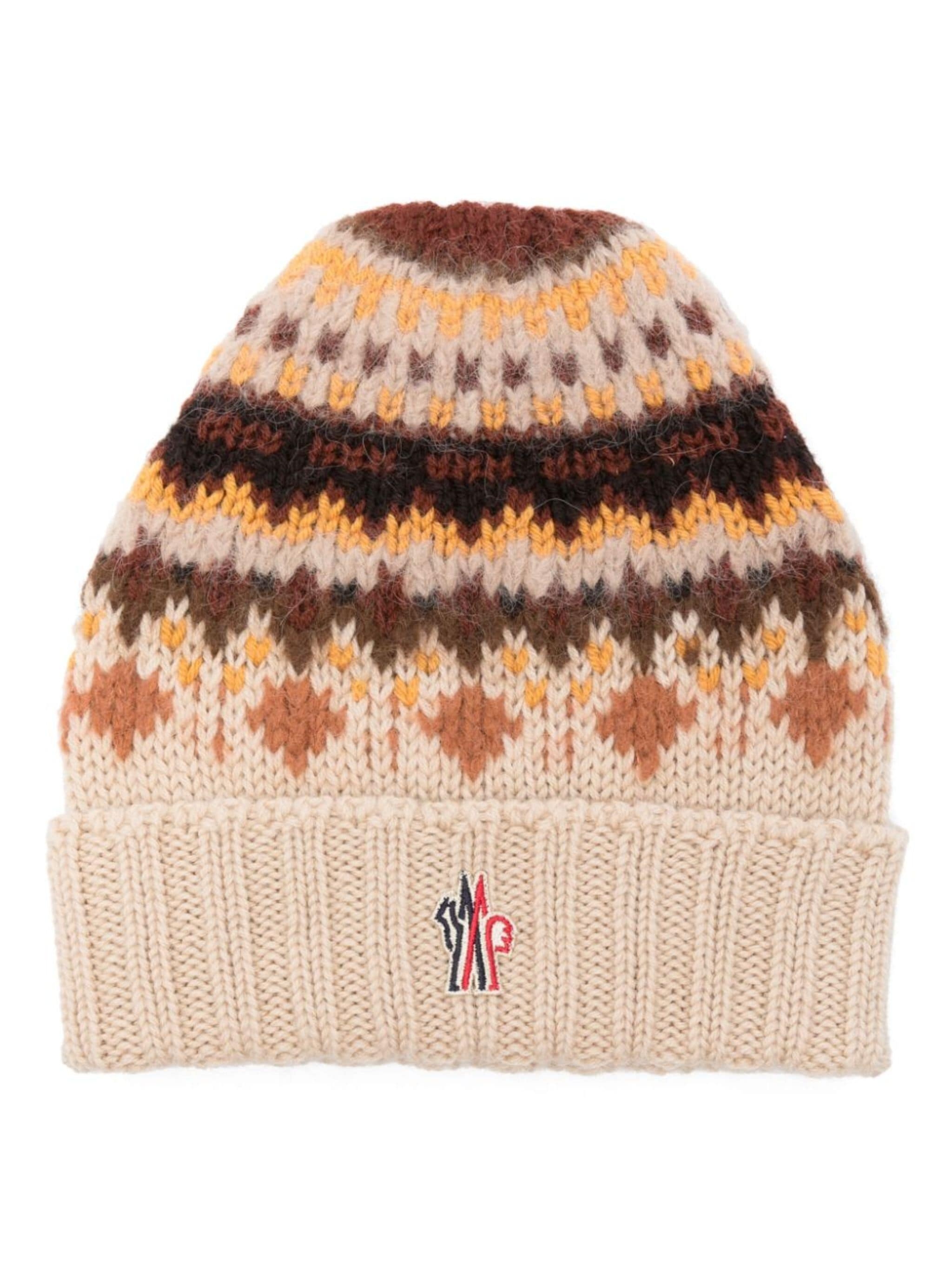 intarsia-knit beanie hat - 1