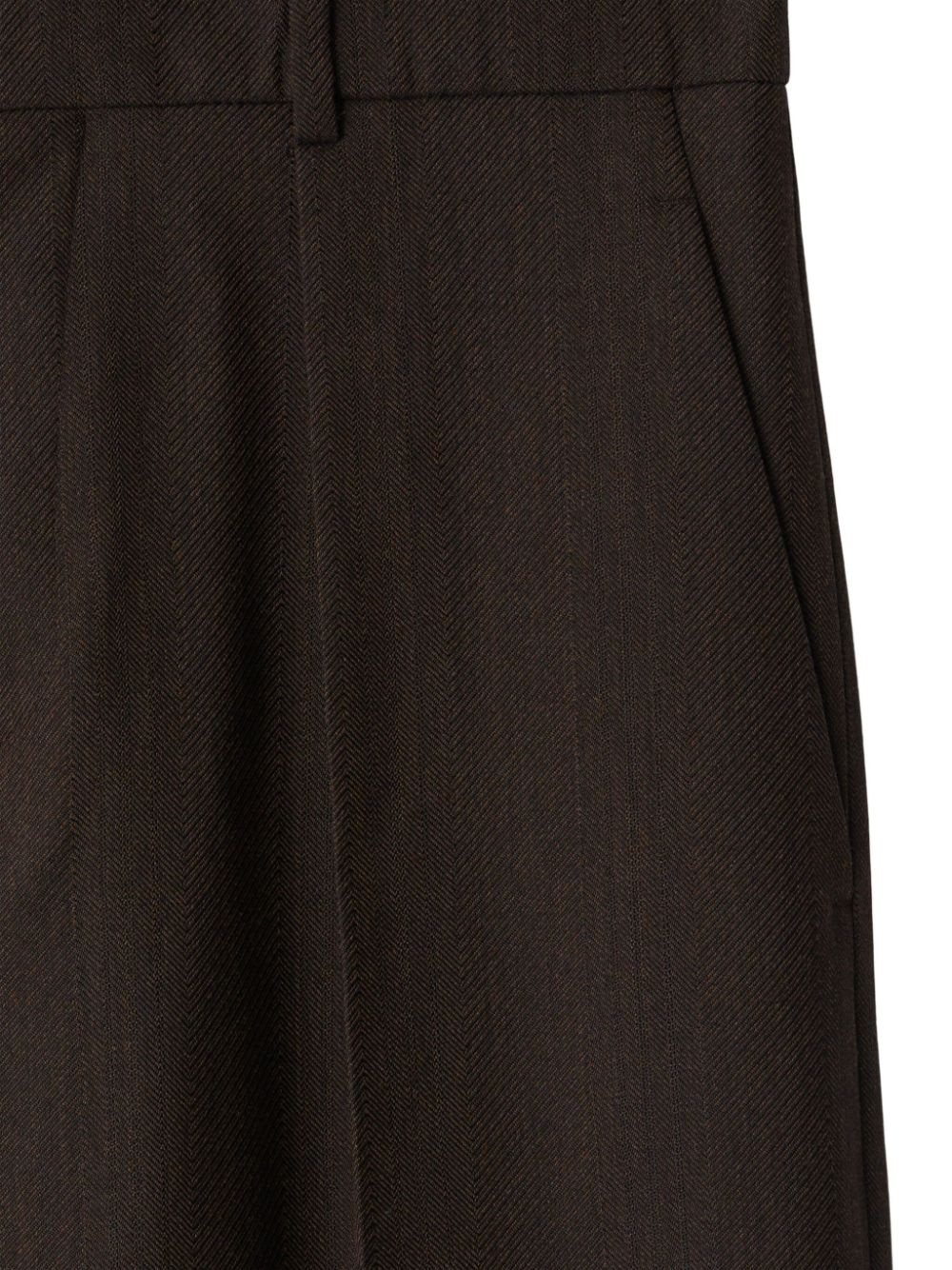 pressed-crease wool tailored trousers - 5
