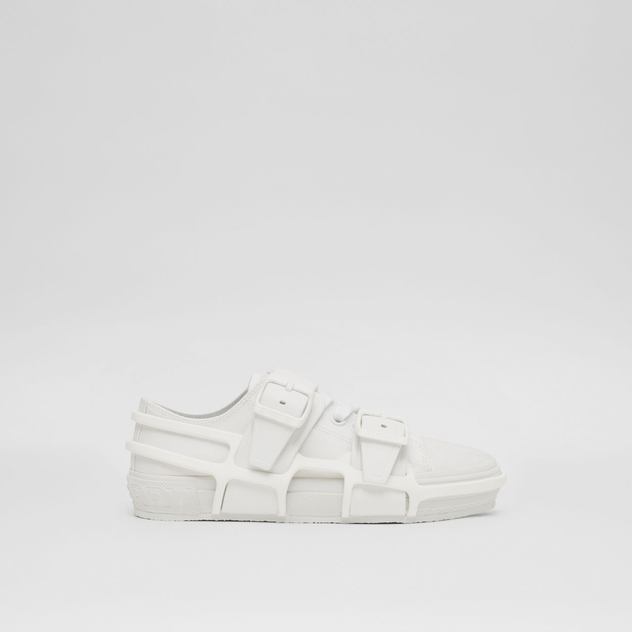 Cotton and Leather Webb Sneakers - 1