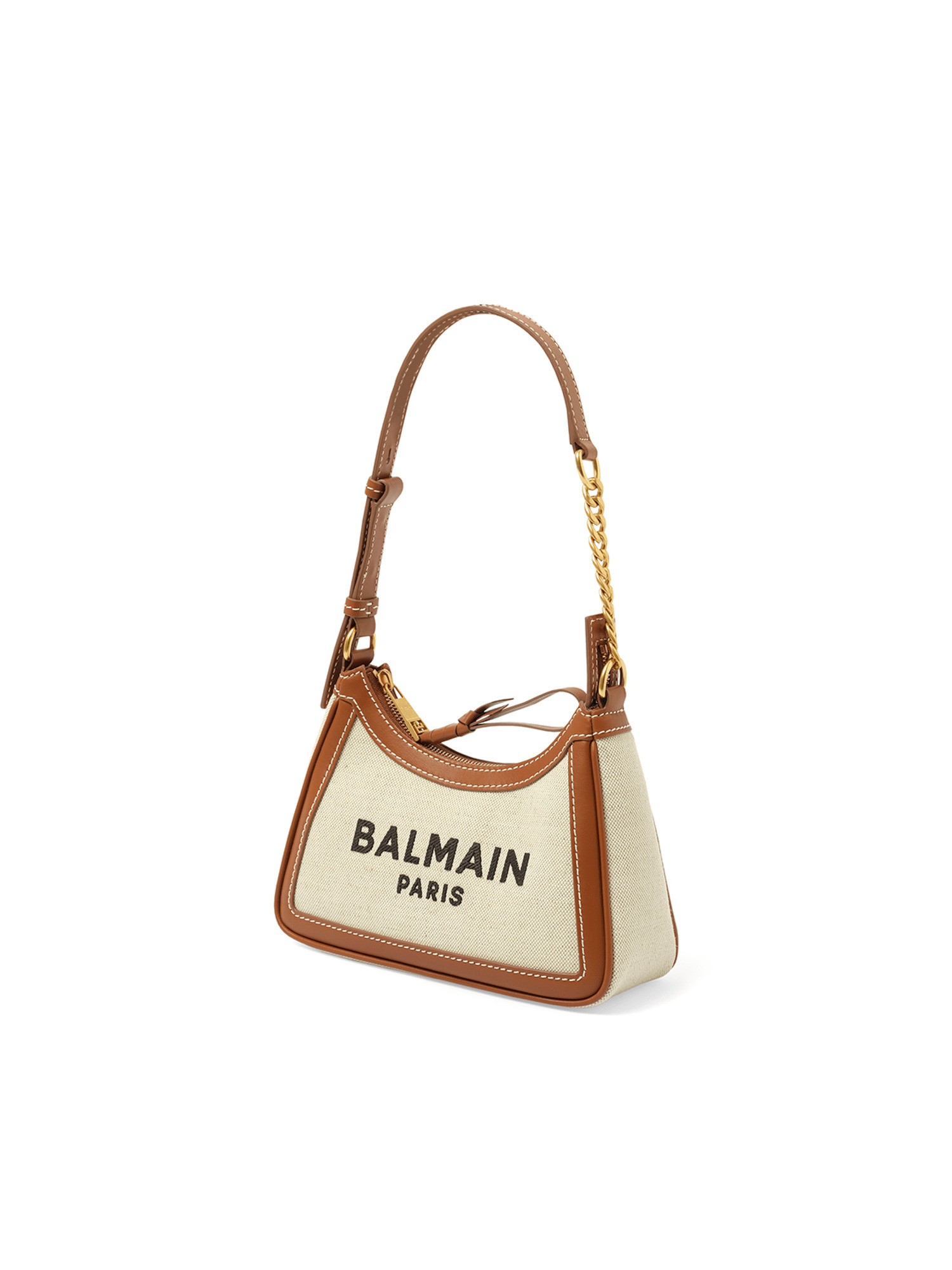 B-Army Shoulder Canvas Bag in Natural/Brown - 2