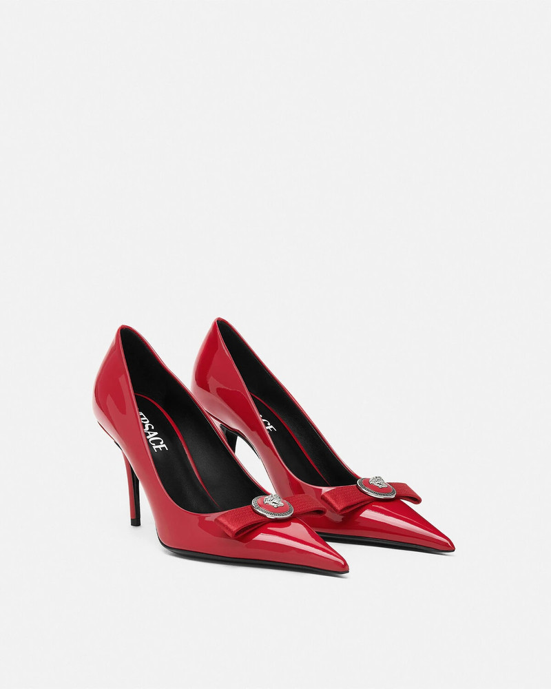 VERSACE Gianni Ribbon Patent Pumps 85 mm outlook