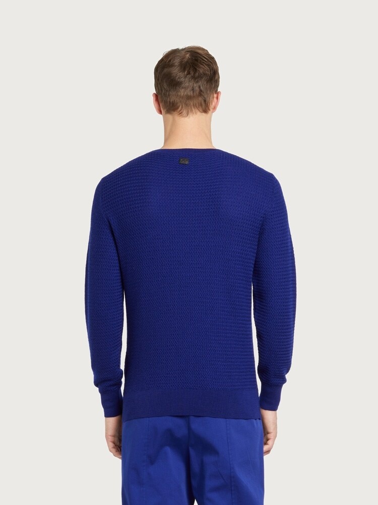 KNITTED V-NECK SWEATER - 3