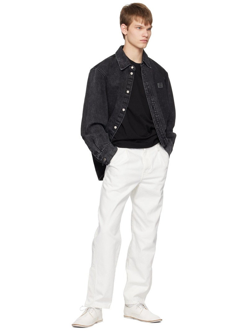 SOLID HOMME White Semi-Wide Jeans outlook