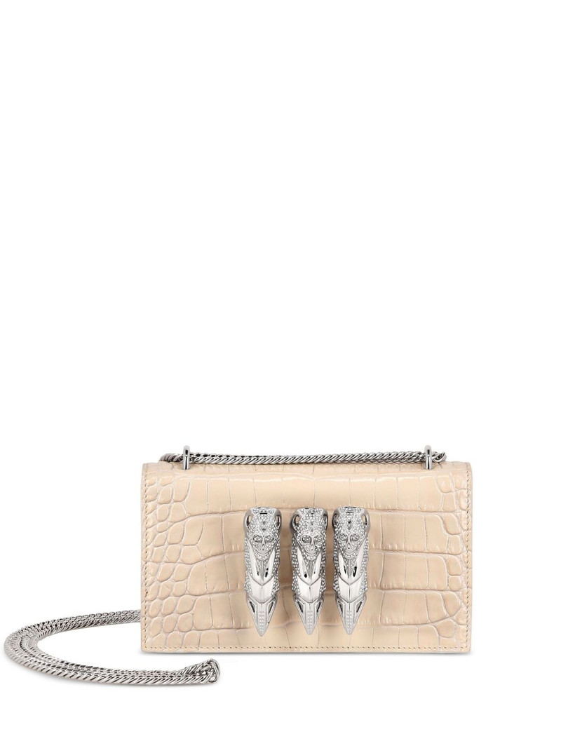 Croco-printed leather mini bag 1