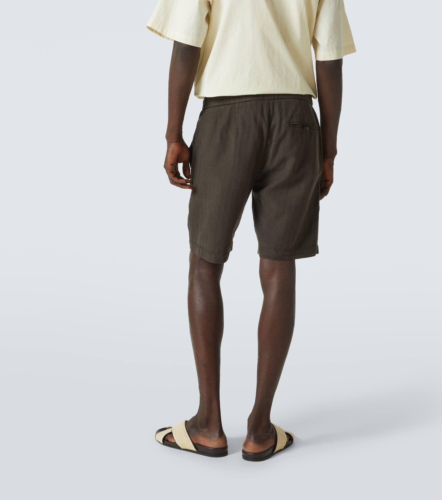 Felipe linen-blend shorts - 4