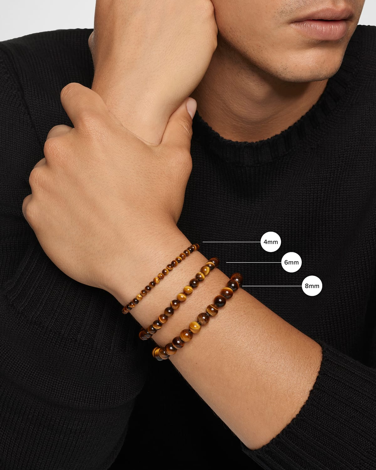 8mm Men's Spiritual Bead Bracelet - 4