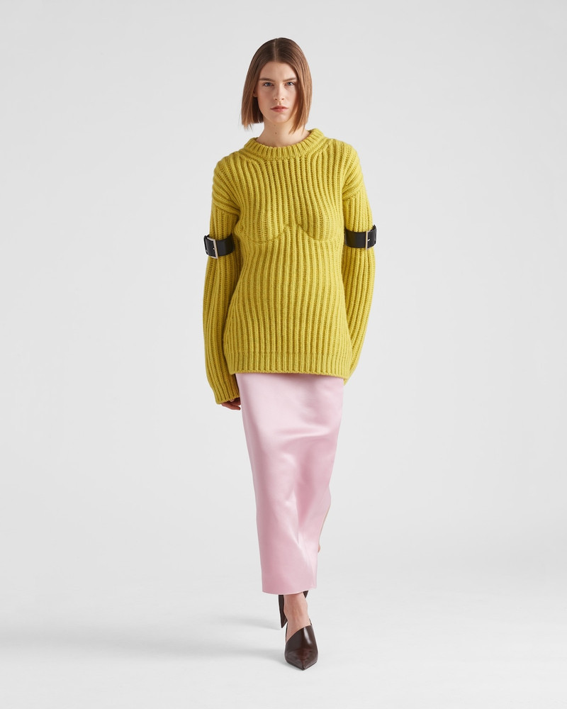Prada Shetland wool crew-neck sweater outlook