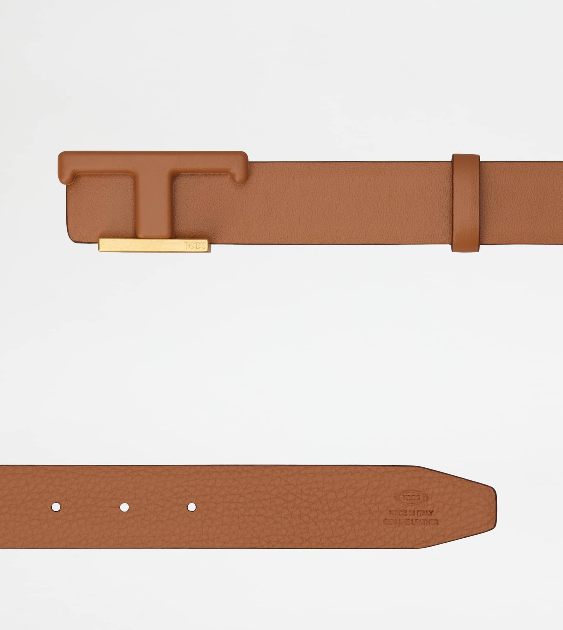 REVERSIBLE BELT IN LEATHER - BROWN - 3