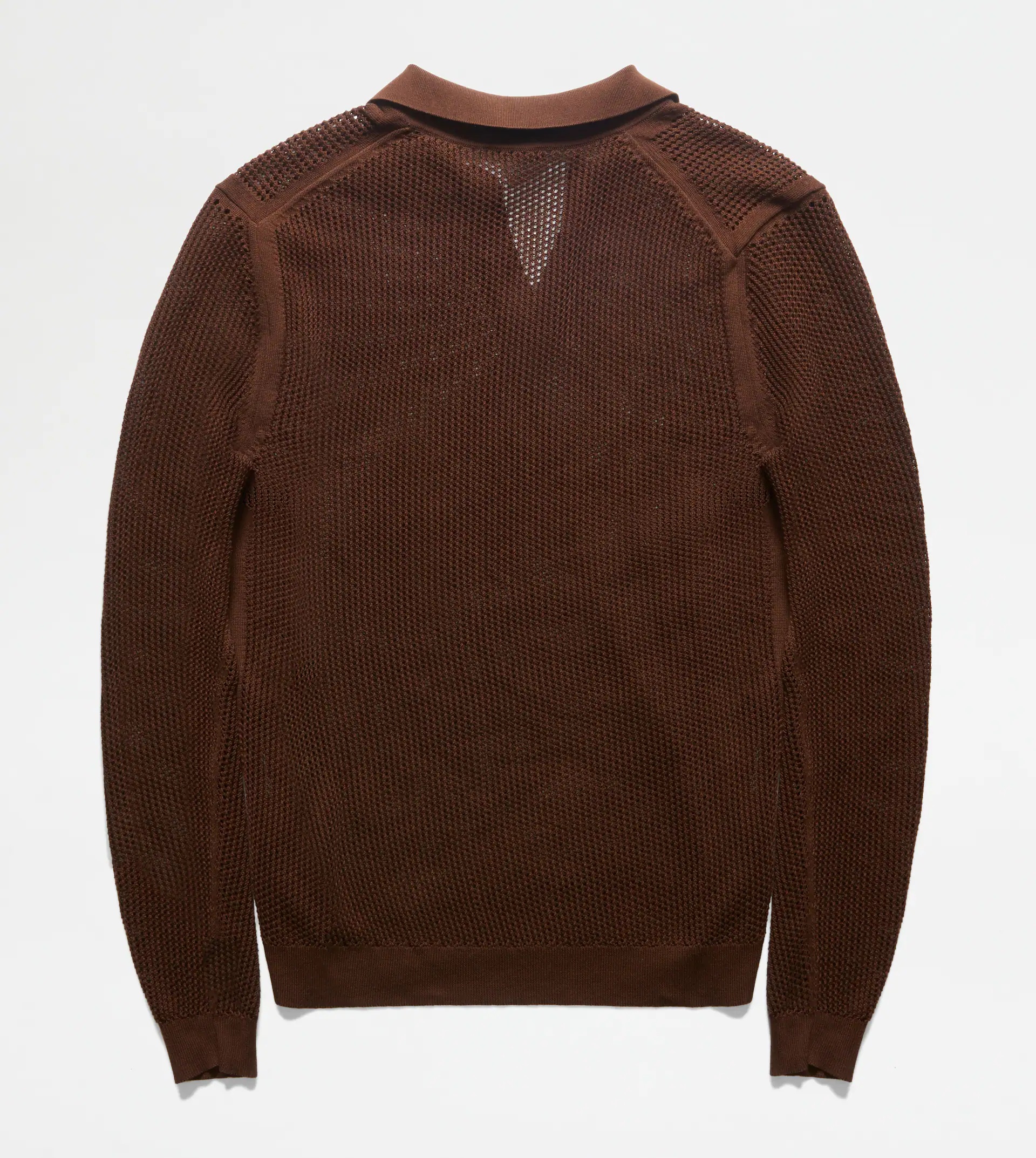 KNITTED POLO SHIRT - BROWN - 8
