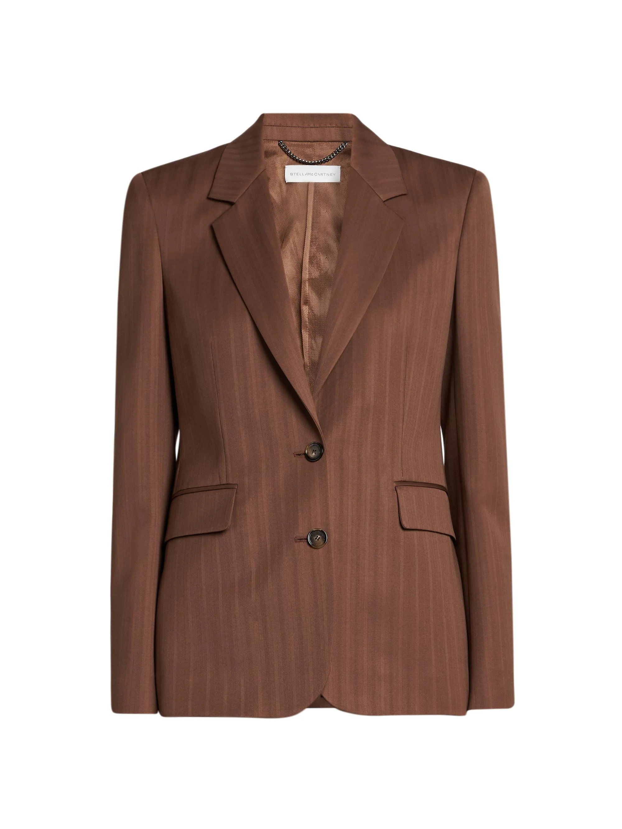 Women's Stripe Wool Blazer - Sienna - 1