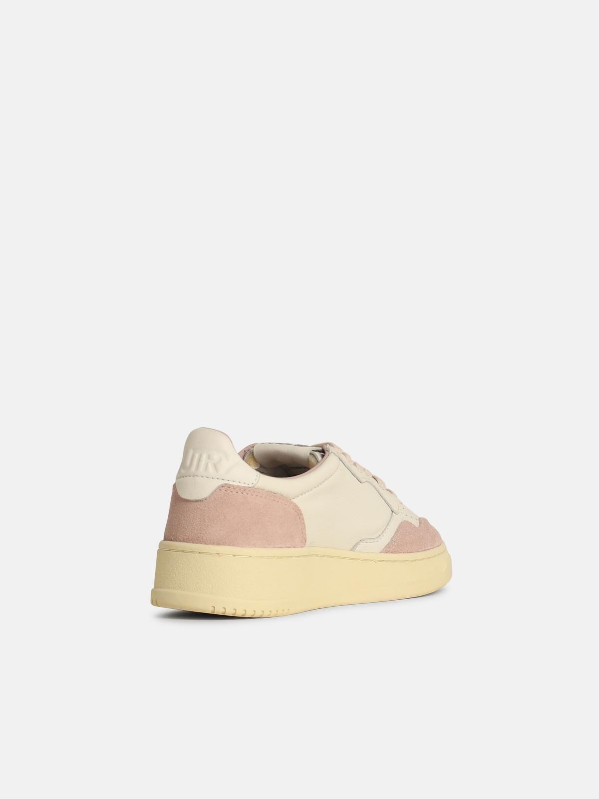 'MEDIALIST' PINK LEATHER SNEAKERS - 3