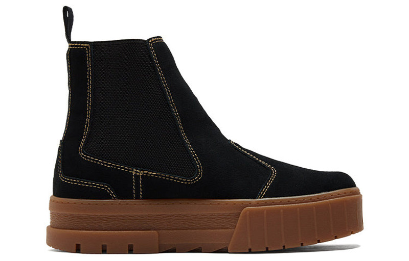 (WMNS) 펌프 메이즈 첼시 Suede '블랙 껌' 382829-03 2