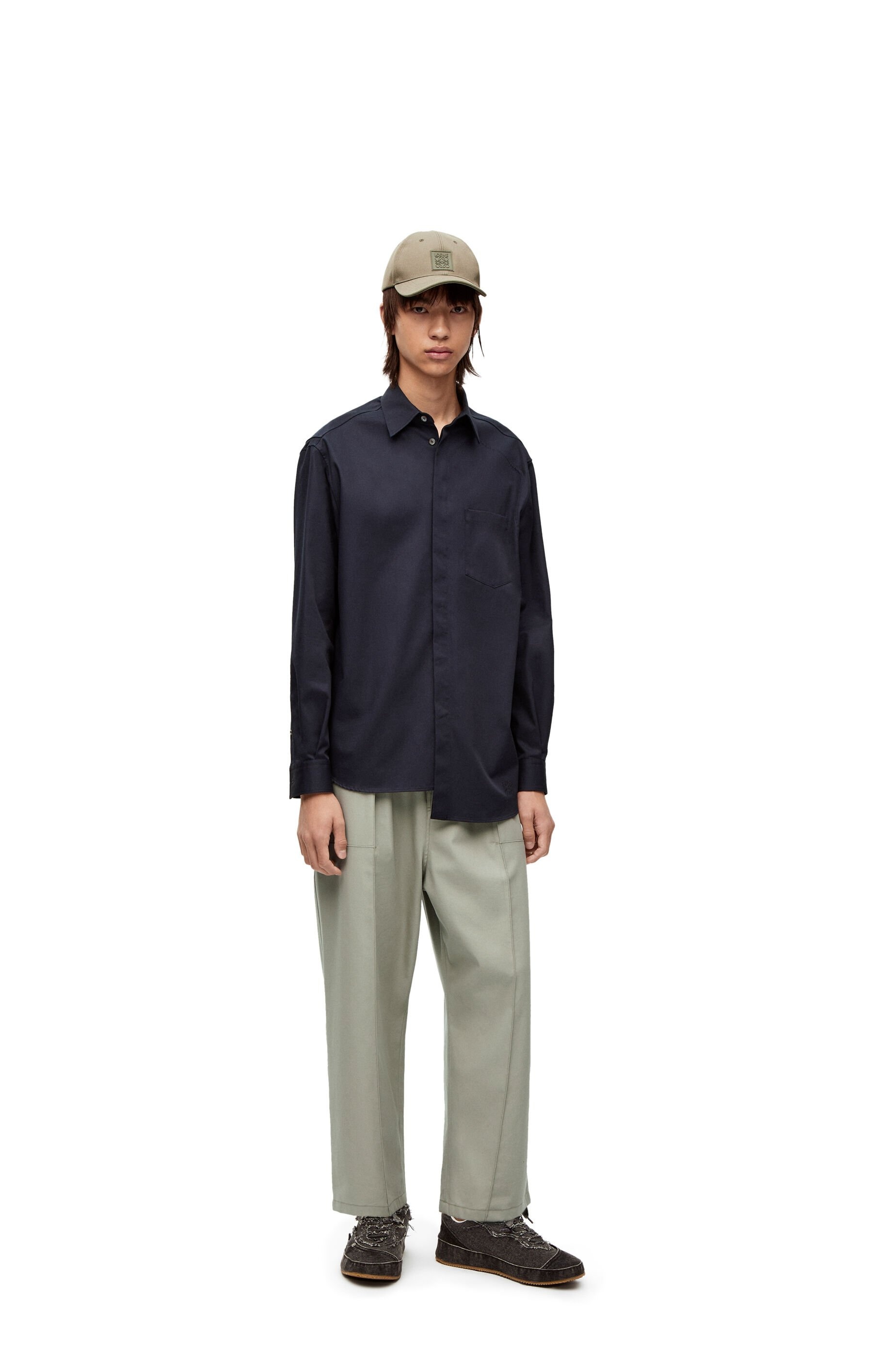 Low crotch trousers in cotton - 2