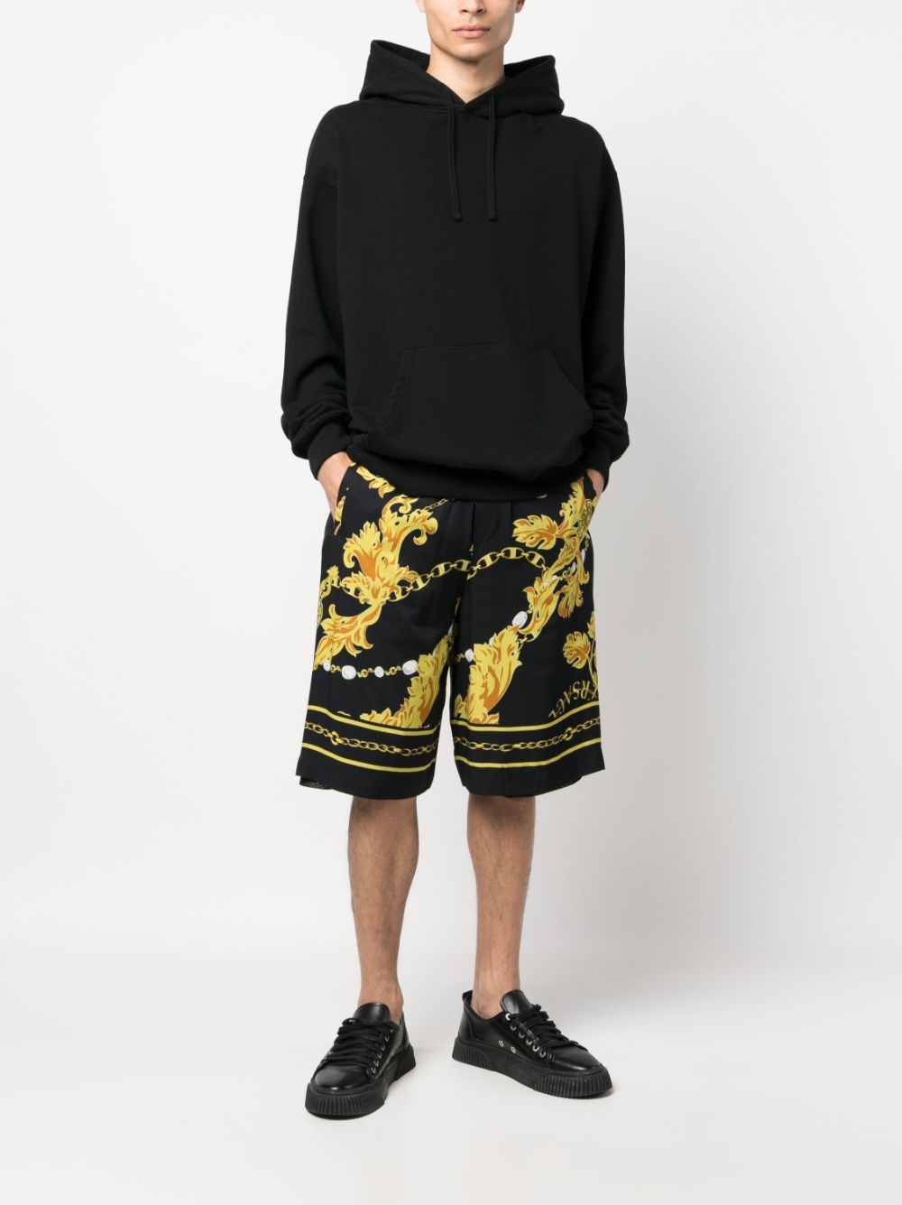 Barocco-print track shorts - 2