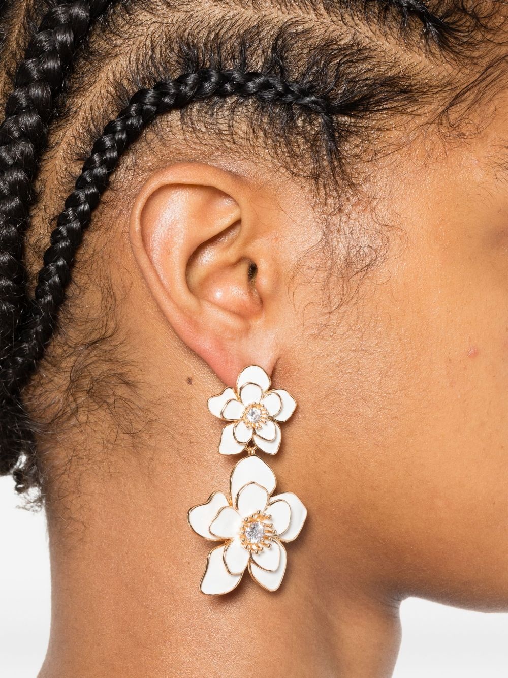 flower tiered earrings - 2