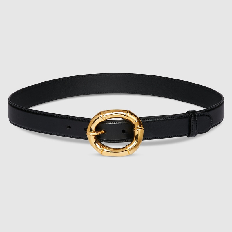 Belt with round bamboo buckle 1