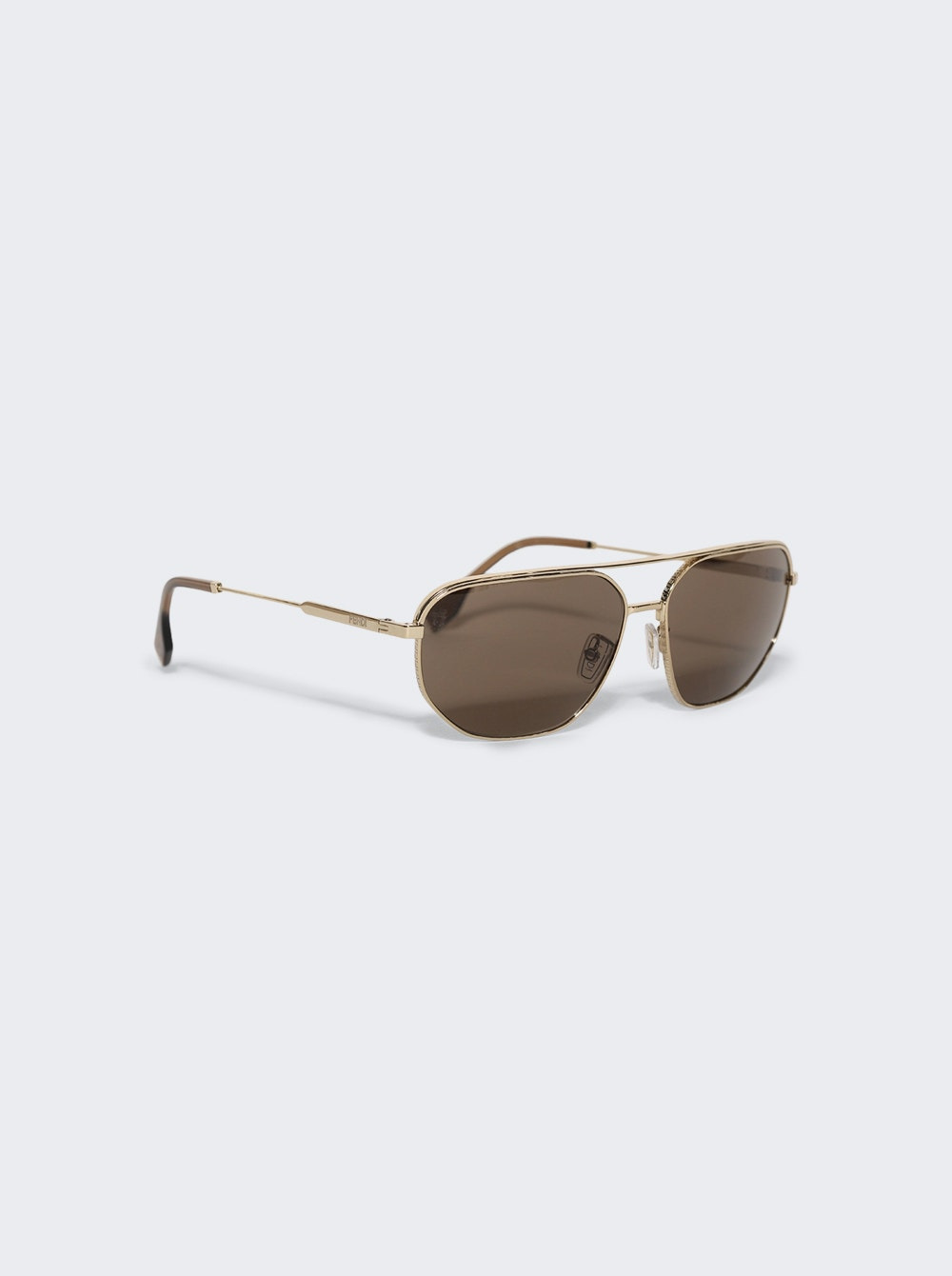 Travel Sunglasses Gold And Brown - 4