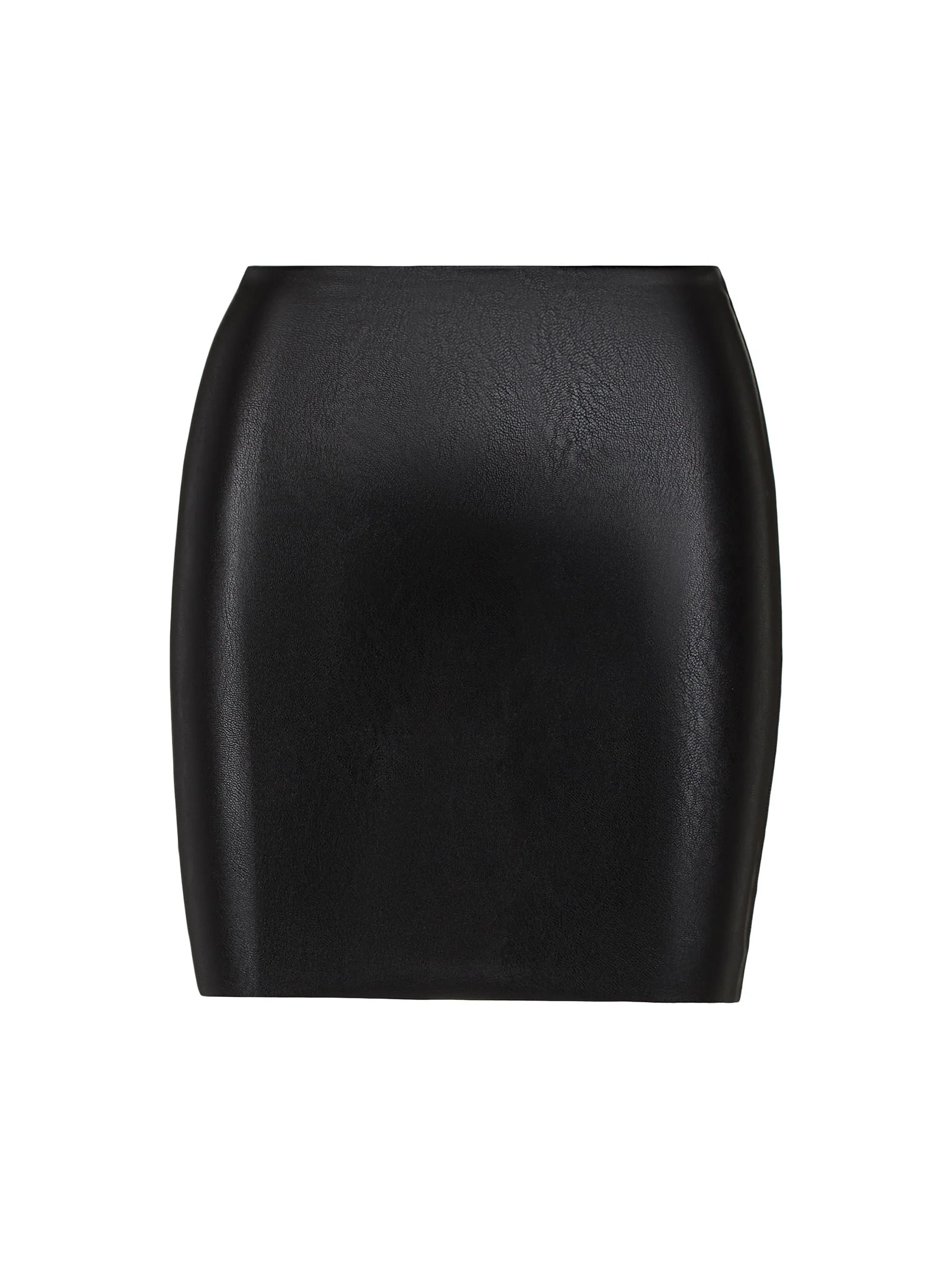 Women's Faux Leather Micro-Miniskirt - Black - 1
