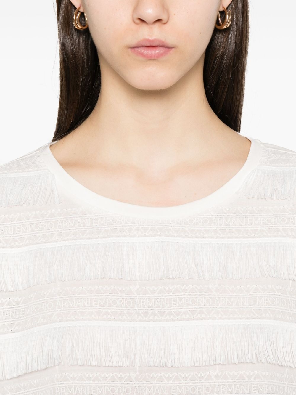 fringed T-shirt - 5