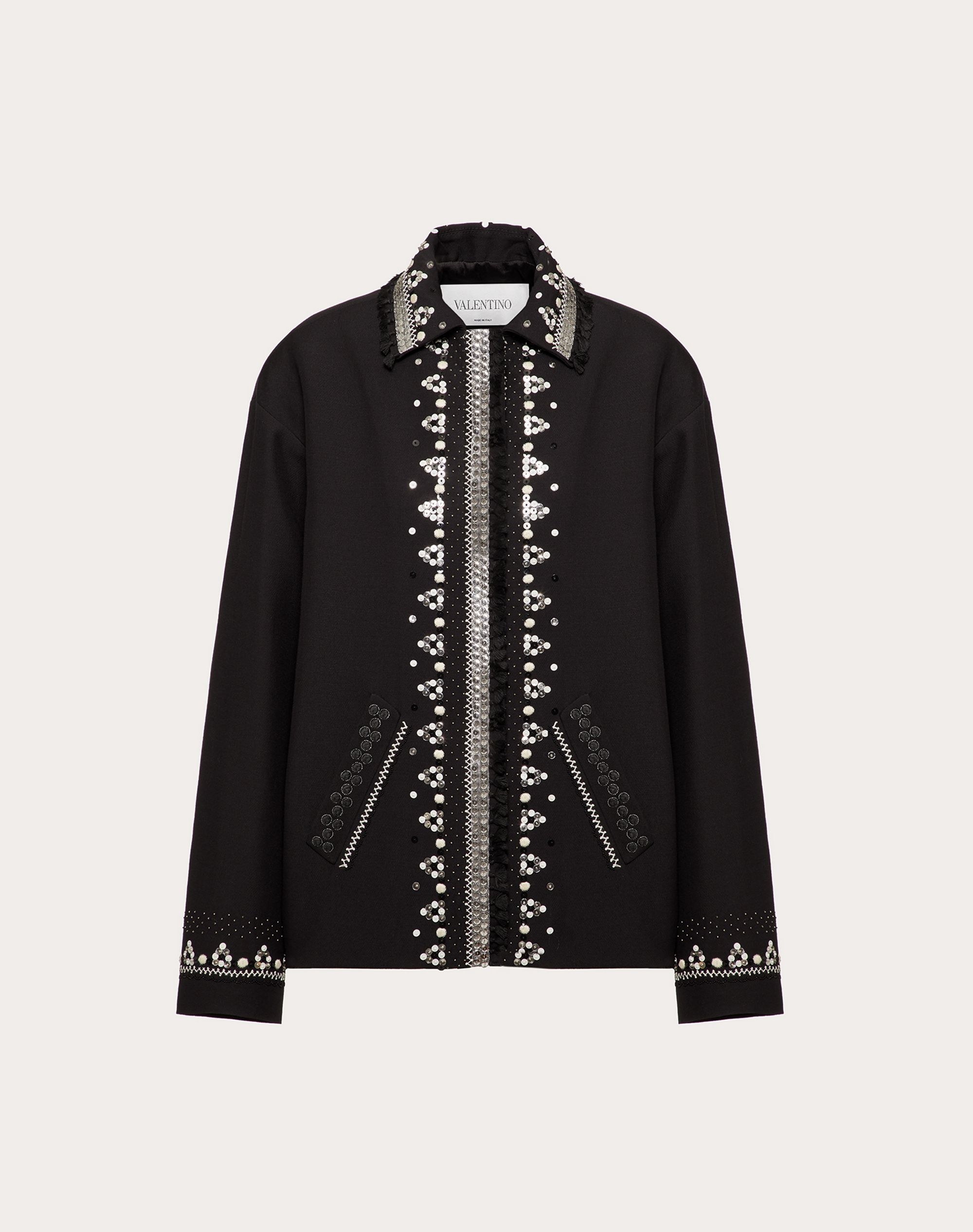 EMBROIDERED CREPE COUTURE JACKET - 1
