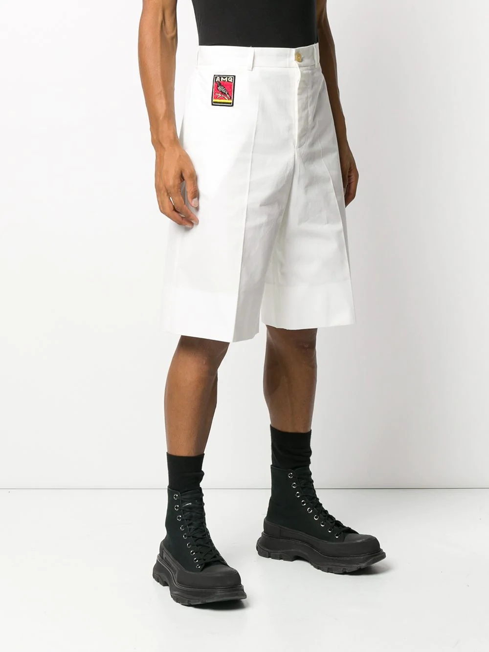 embroidered logo chino shorts - 3