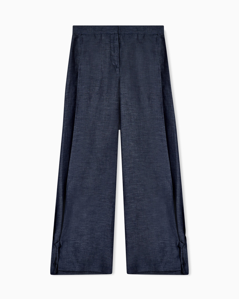 WIDE-LEG TROUSERS IN LINEN AND LYOCELL 1
