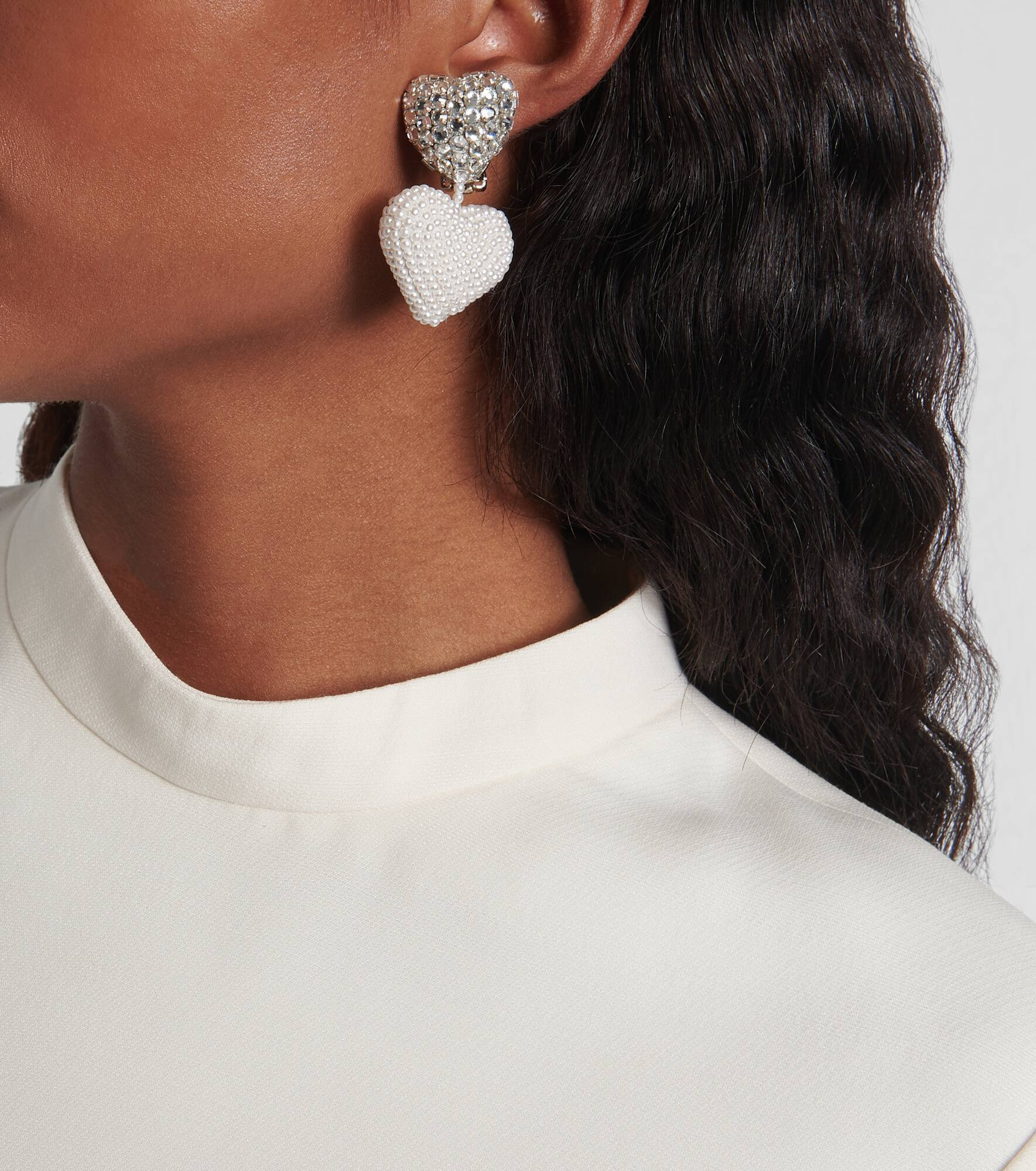 Crystal-embellished clip-on earrings - 6