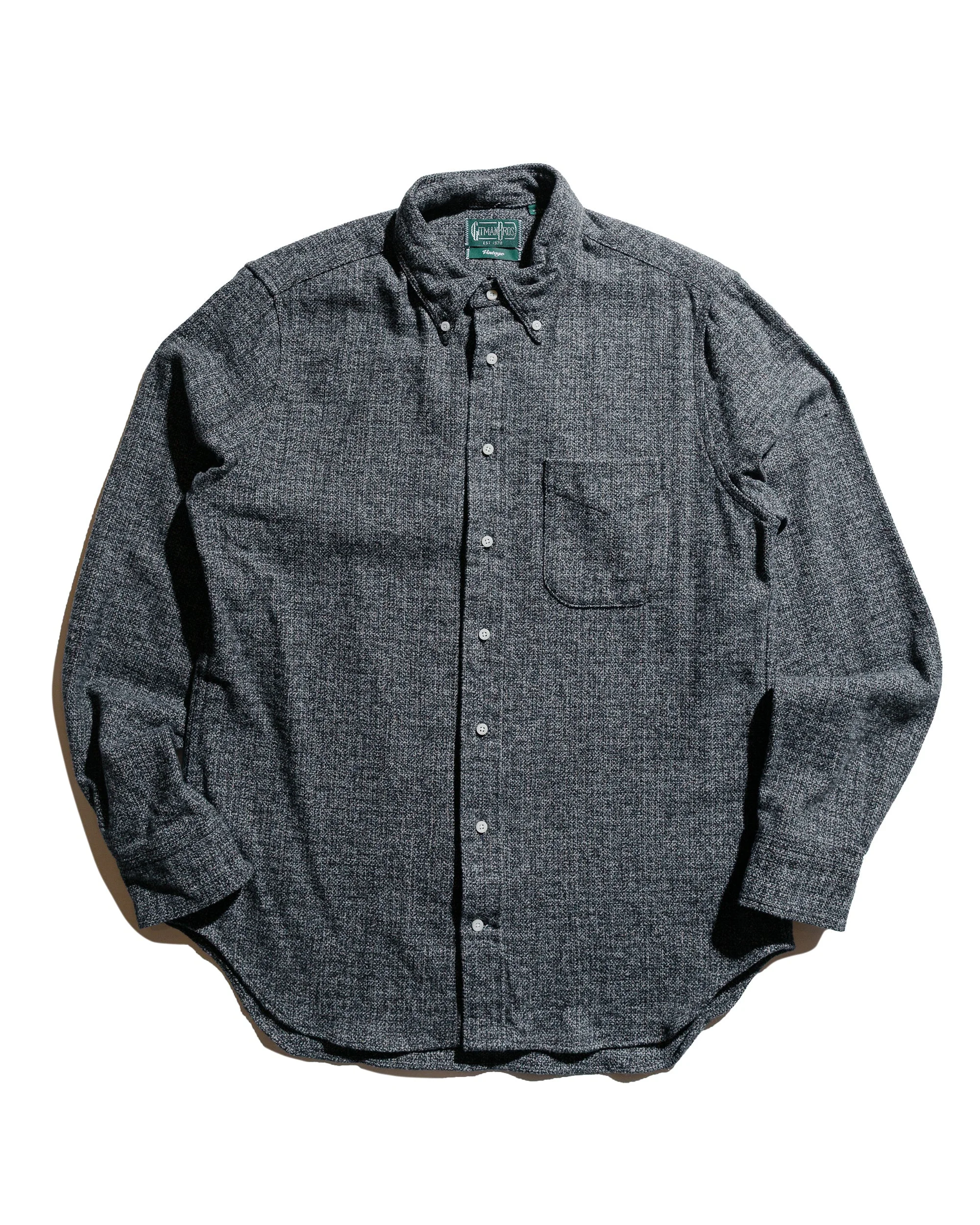 Grey Cotton Tweed Shirt - 1