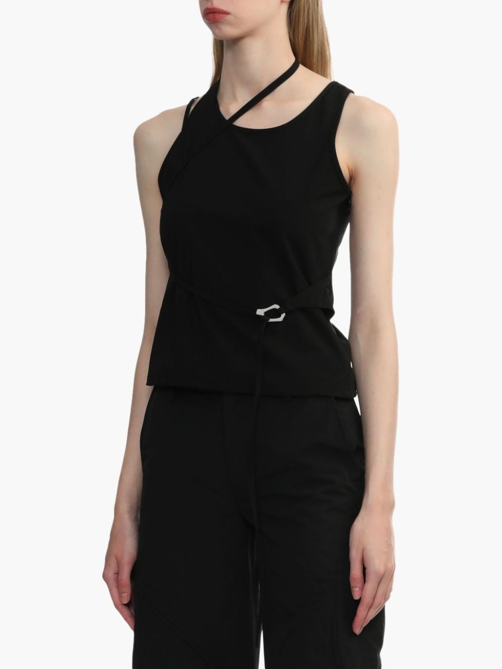 strap-detail draped top - 3