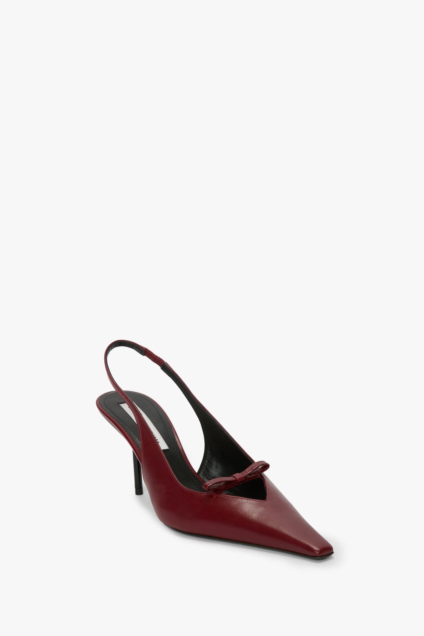 Sloan Stiletto Slingback In Burgundy Smooth Leather - 2