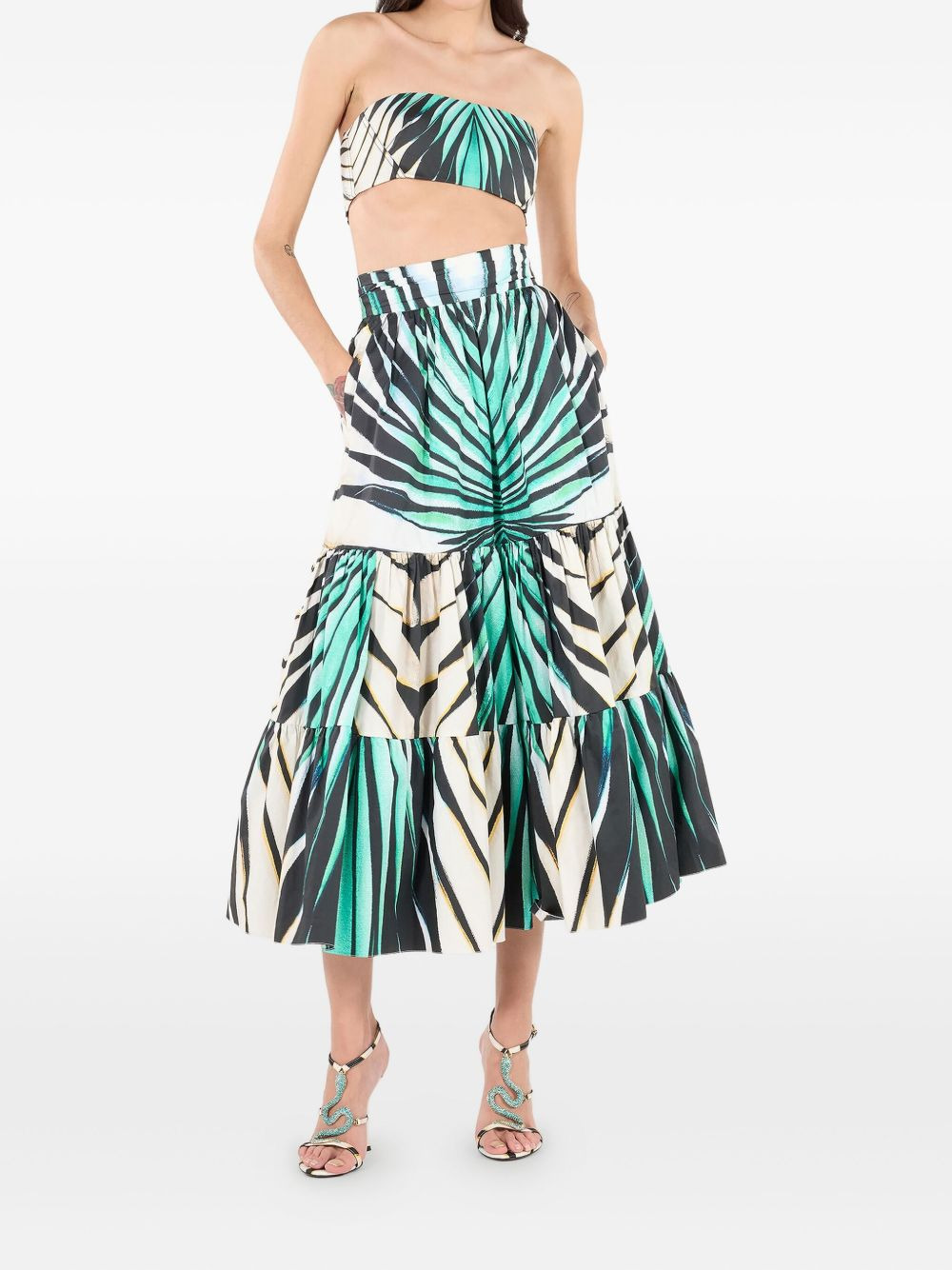 printed tiered skirt - 2