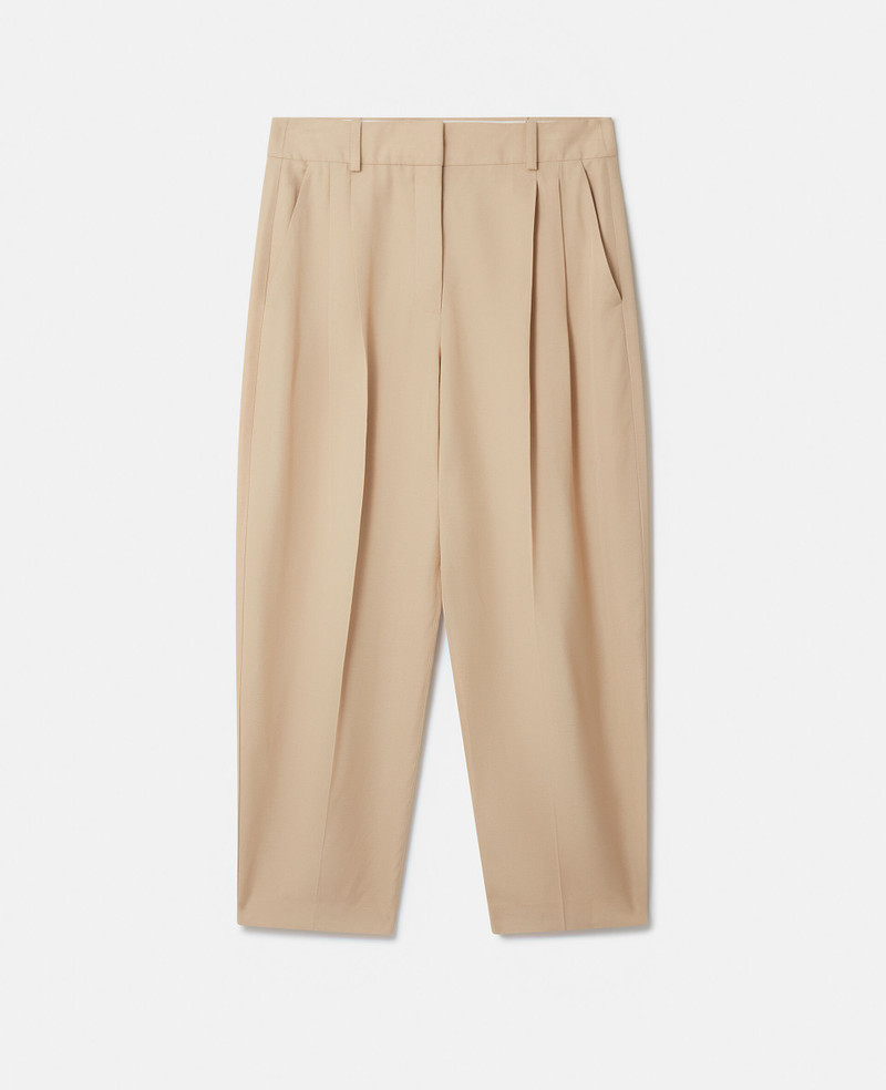 Tapered Leg Tailored Trousers 1