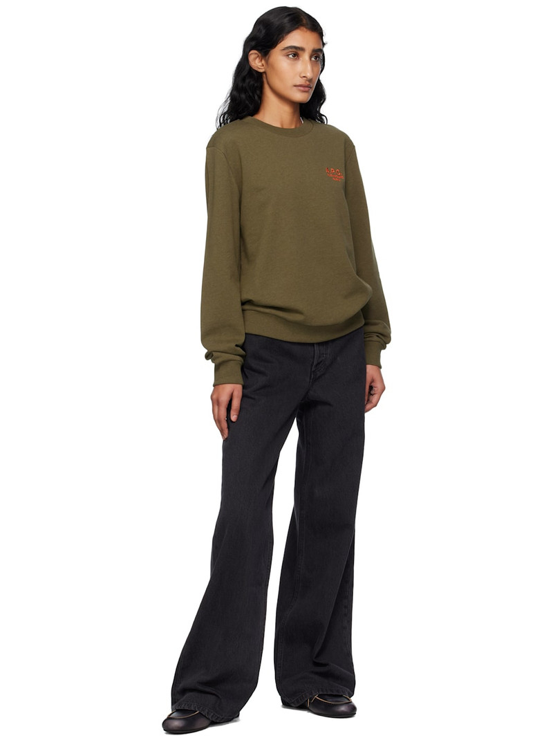 A.P.C. Khaki Standard 'Rue Madame' Sweatshirt outlook