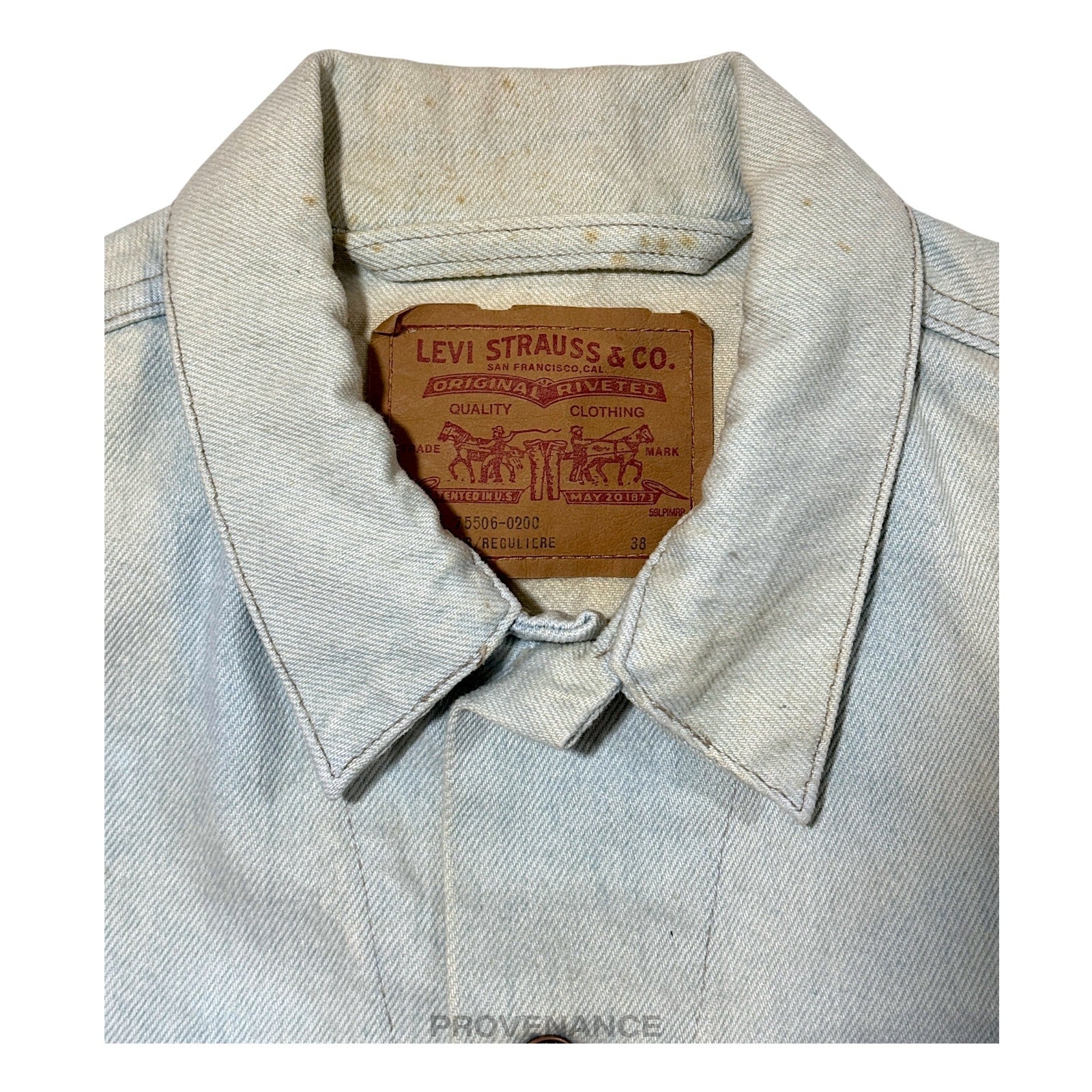LEVIS Denim Jacket - Light Blue 38 NOS Tags - 3