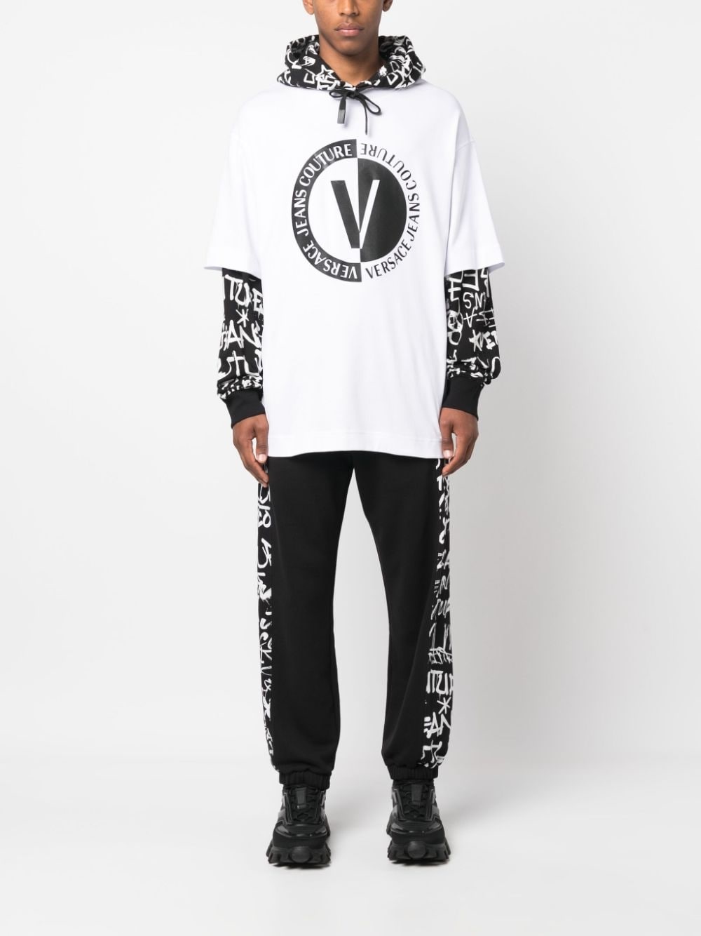 stripe-detail drawstring track pants - 2