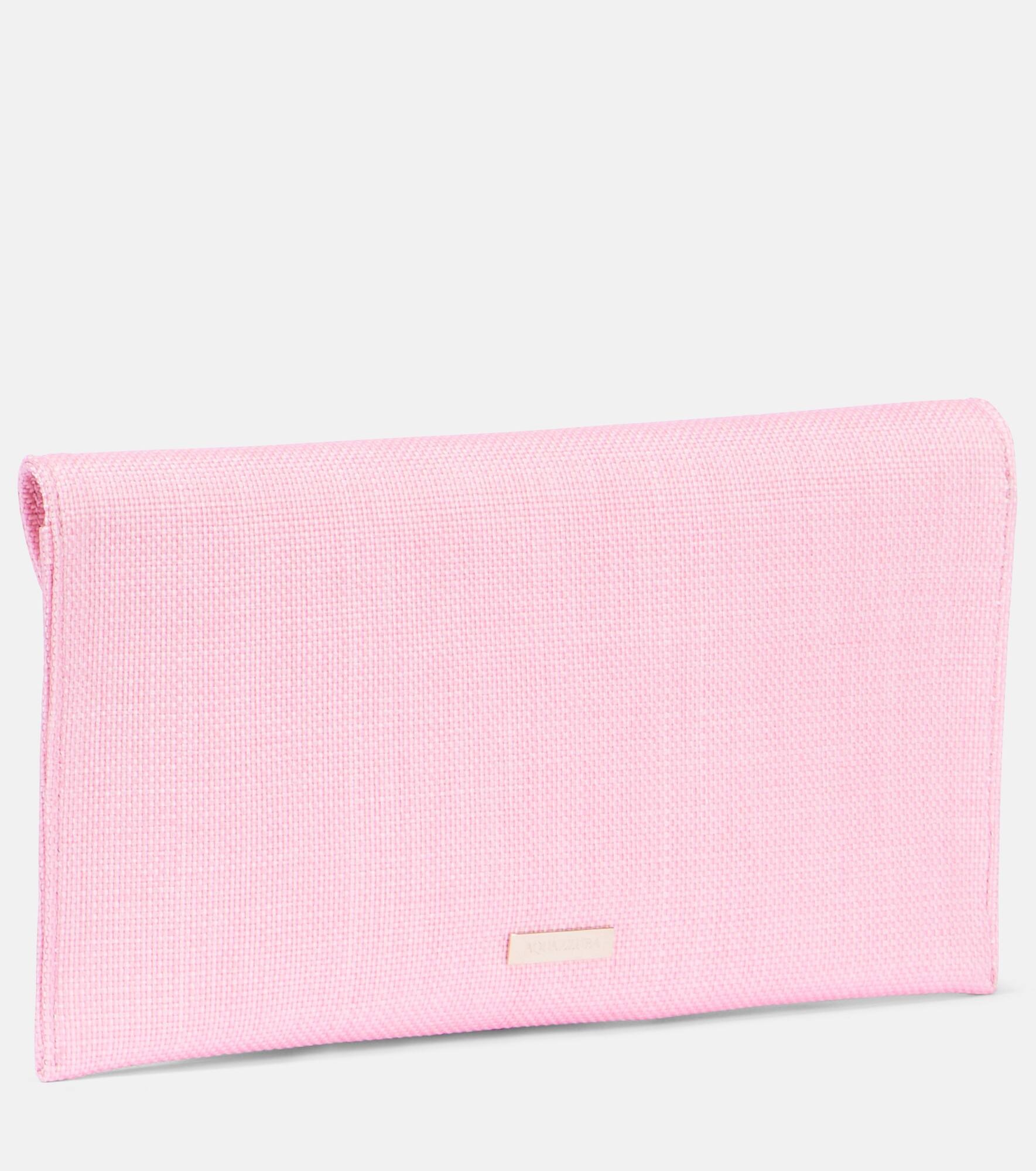 Marea Small raffia-trimmed clutch - 4