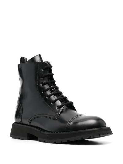 Alexander McQueen lace-up leather ankle boots outlook
