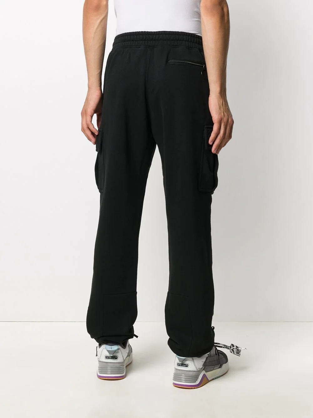 logo print cargo track pants - 4